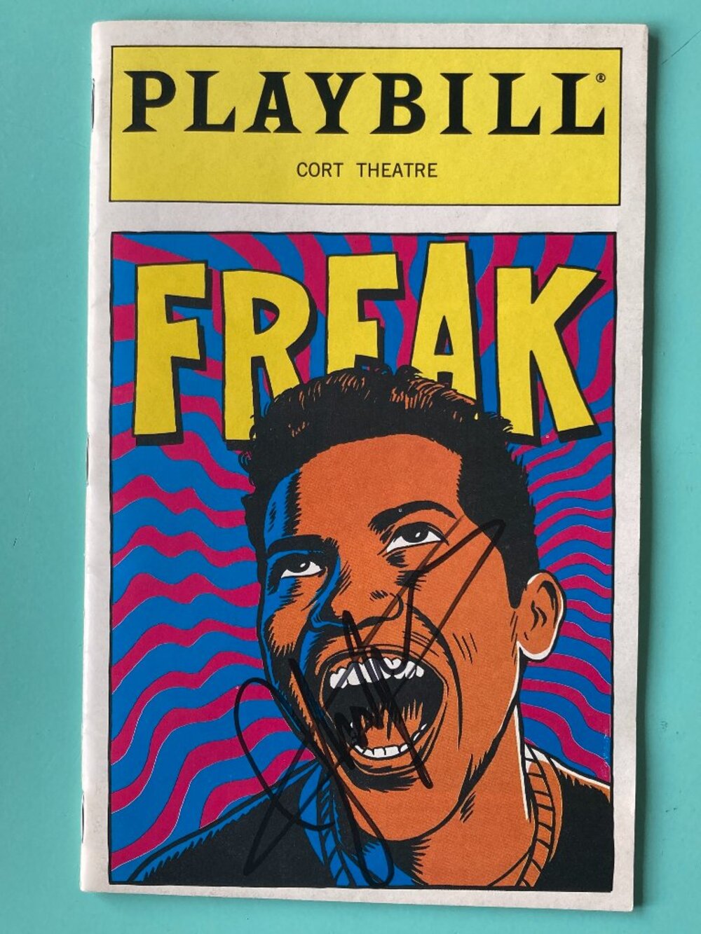 JOHN LEGUIZAMO Signed Playbill Freak Opening Night Broadway CORT THEATRE 1998